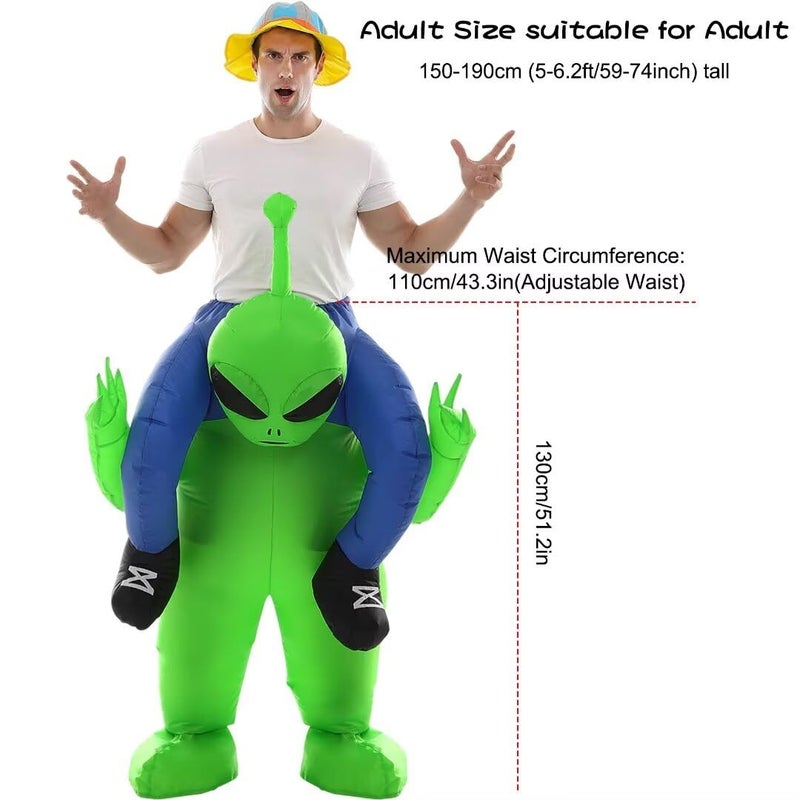Double Couple Inflatable Alien Dinosaur Costume Halloween Blow up Costumes for Adult - Image 3